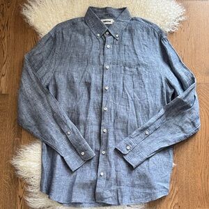 TAYLOR STICH BLUE CHAMBRAY LS BUTTON UP sz L BRAND NEW w/o tags